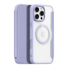 Atverčiamas Dėklas Dux Ducis Skin X Pro iPhone 16 Pro  MagSafe and Flip Cover - Violetinis