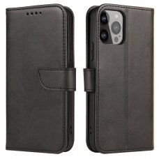 Atverčiamas dėklas Magnet Case elegant iPhone 13 Juodas