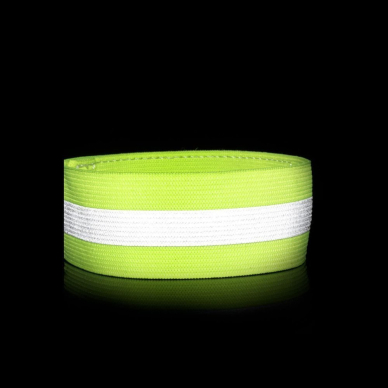 Atšvaitas ant riešo Reflective strap armband for bike running jogging velcro 4cm Oranžinis 2