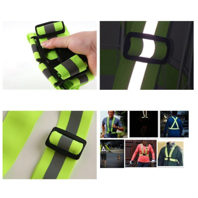 Atšvaitas Unisex Adjustable Reflective Safety Harness Vest Geltonas 2