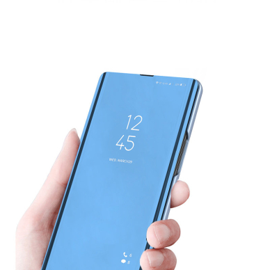 Akcija!!! Atverčiamas dėklas Clear View Case Xiaomi Redmi Note 10 5G / Poco M3 Pro Rožinis  4