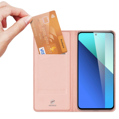 Atverčiamas Dėklas Dux Ducis Skin Pro flip case for Xiaomi Redmi Note 13 4G - Rožinis 1