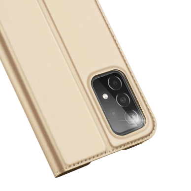 Samsung Galaxy A73 Atverčiamas dėklas Dux Ducis Skin Pro Holster Auksinis 2