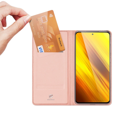 Atverčiamas dėklas Dux Ducis Skin Pro Xiaomi Poco X3 Nfc Rožinis 1