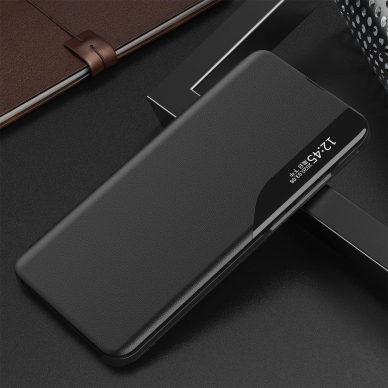 Atverčiamas dėklas Eco Leather View skirta Xiaomi Poco M3 Juodas 1