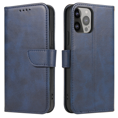 Atverčiamas dėklas Magnet Case elegant iPhone 13 Pro Max Mėlynas