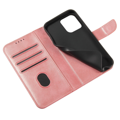 Atverčiamas dėklas Magnet Case elegant iPhone 13 Pro Rožinis 4