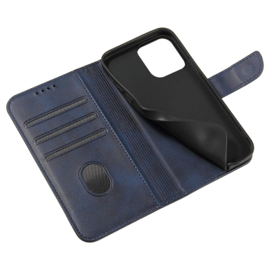 Atverčiamas dėklas Magnet cover Xiaomi Redmi Note 12 5G / Poco X5 5G Cover with Flip Wallet Stand Mėlynas 5