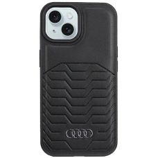 Audi Dirbtinės odos MagSafe dėklas iPhone 15/14/13 - Juodas