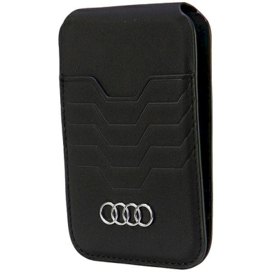 Audi Leather Wallet Card MagSafe magneticstand - Juodas 1