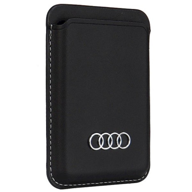 Audi Synthetic Leather magnetic wallet compatibleMagSafe - Juodas 5