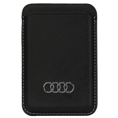 Audi Synthetic Leather magnetic wallet compatibleMagSafe - Juodas