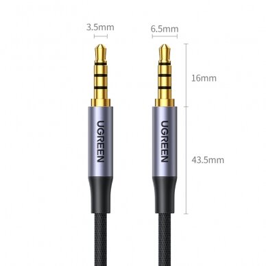 Audio adapteris Ugreen AUX mini jack 3.5mm cable (male) - 3.5mm mini jack (male) 3m Juodas (AV183) 16