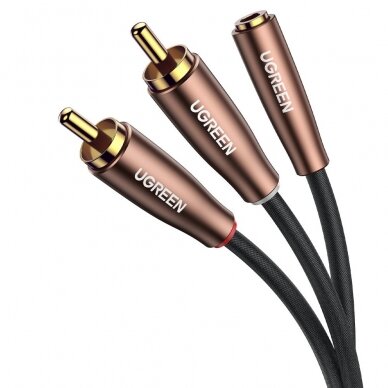 Audio Kabelis Ugreen 3,5 mm mini jack (female) - 2RCA (male) 3m Rudas (AV198 60987)