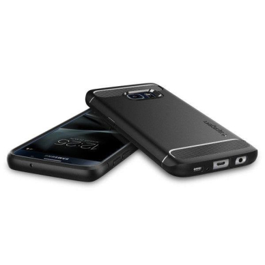 AUKŠTOS KOKYBĖS DĖKLAS SPIGEN ARMOR RUGGED GALAXY S7 JUODAS 2