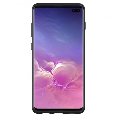 Aukštos Kokybės Dėklas Spigen Liquid Air Galaxy S10+ Plus Matte Juodas 3