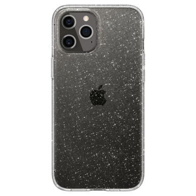 Aukštos Kokybės Dėklas Spigen Liquid Crystal Iphone 12 Pro / Iphone 12 Blizgus Skaidrus