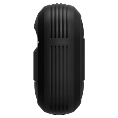 Aukštos Kokybės Dėklas Spigen Rugged Armor Airpods Pro Matte Juodas DZWT2129 3