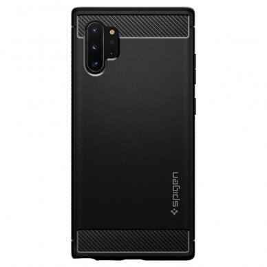 Aukštos Kokybės Dėklas Spigen Rugged Armor Galaxy Note 10+ Plus Matte Juodas 1