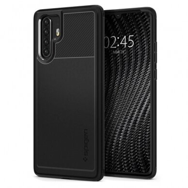 Aukštos Kokybės Dėklas Spigen Rugged Armor Huawei P30 Pro Juodas DZWT2129