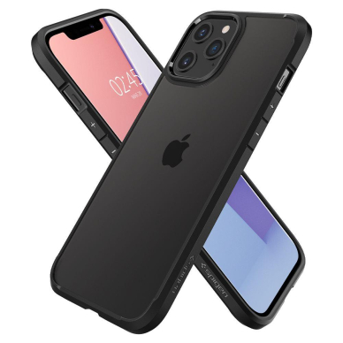 Aukštos Kokybės Dėklas Spigen Ultra Hybrid Iphone 12 Pro / Iphone 12 Matinis Juodas 5