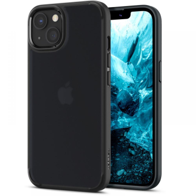 AUKŠTOS KOKYBĖS DĖKLAS SPIGEN ULTRA HYBRID IPHONE 13 MATTE FROST JUODAS 1