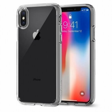 Iphone X / Xs Aukštos Kokybės Dėklas Spigen Ultra Hybrid Crystal Clear