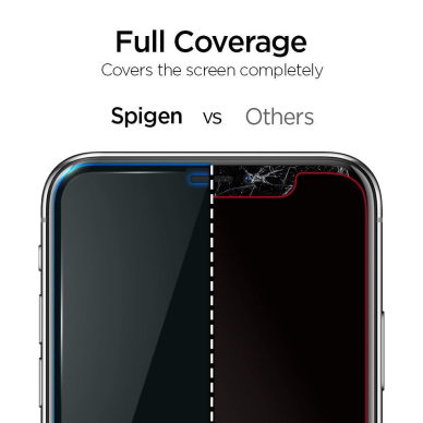 Aukštos Kokybės Ekrano Apsauga Spigen Alm Glass Fc Iphone 11 Juodas 5