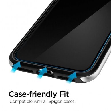 Aukštos Kokybės Ekrano Apsauga Spigen Alm Glas.Tr Slim 2-Pack Iphone 11  3