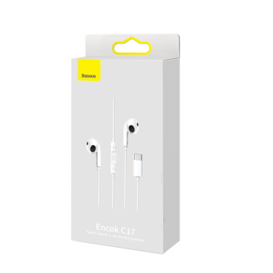 Ausinės Baseus Encok Type-C lateral in-ear Wired Earphone C17 Baltos 4