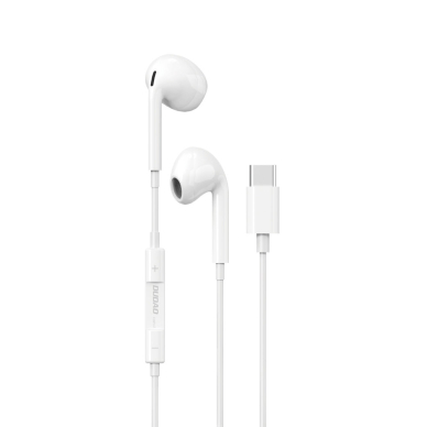 Ausinės Dudao in-ear headphones USB Type-C connector Baltos (X14PROT)