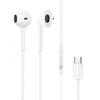 Ausinės Dudao in-ear headphones with USB Type-C Baltos (X3C)