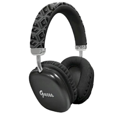 Ausinės Guess GCube Metallic Script Logo Bluetooth on-ear headphones - juodas