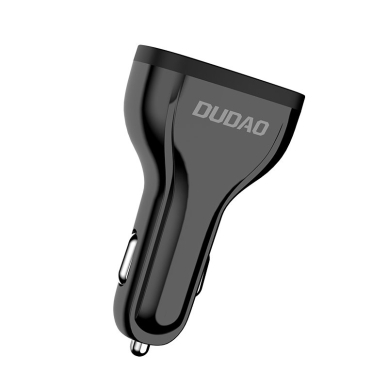 Automobilinis įkroviklis Dudao universal Car Charger 3x USB Quick Charge 3.0 QC3.0 2.4A 18W juodas 1