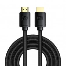 Baseus HDMI 2.1 cable 8K 60 Hz 48 Gbps / 4K 120 Hz / 2K 144 Hz 3D eARC QMS Dynamic HDR VRR ALLM 3 m black (CAKGQ-L01)