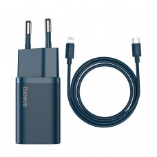 Baseus Super Si 1C Greitas Buitinis Įkroviklis USB Type C 20 W Mėlynas (CCSUP-B03)