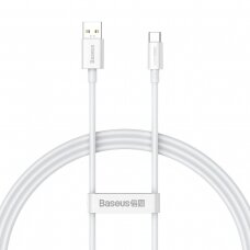 Baseus Superior Series SUPERVOOC USB-A to USB-C 65W 1m cable Baltas