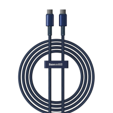 Baseus Tungsten Gold USB-C / USB-C 100W 2m Kabelis - navy blue