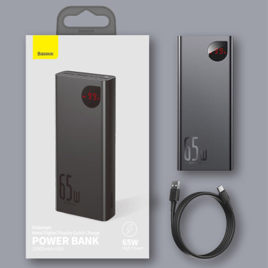 Baseus Adaman power bank Išorinė Baterija 2x USB / 1x USB Type C / 1x micro USB 20000mAh 65W Juodas (PPIMDA-D01) 21