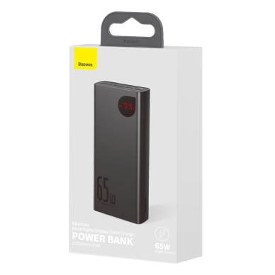 Baseus Adaman power bank Išorinė Baterija 2x USB / 1x USB Type C / 1x micro USB 20000mAh 65W Juodas (PPIMDA-D01) 4