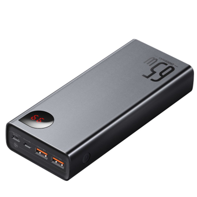 Baseus Adaman power bank Išorinė Baterija 2x USB / 1x USB Type C / 1x micro USB 20000mAh 65W Juodas (PPIMDA-D01)