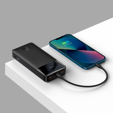 Baseus Bipow Fast Charging Power Bank 20000mAh 20W Black (Overseas Edition) + USB-A - Micro USB 0.25m Black Cable (PPBD050501) 7