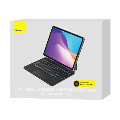 Akcija! Baseus Brilliance magnetic case wireless keyboard with display iPad Pro 11'' (2018/2020/2021) / iPad Air 4 10.9'' / iPad Air 5 10.9'' / iPad 10 10.9'' (2022) gray 4