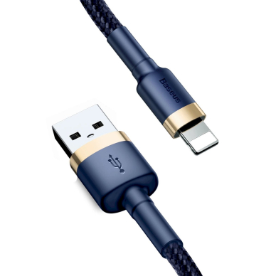 Baseus Cafule USB-A / Lightning 2.4A QC 3.0 Kabelis 1 m - blue-gold