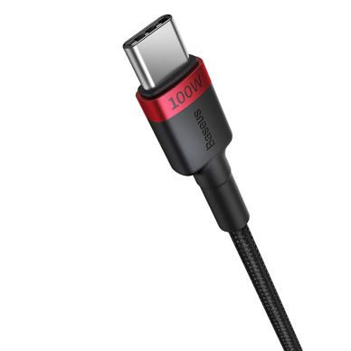 Baseus Cafule USB-C / USB-C 100W Kabelis 2 m - red-JuodasJuodas-gray (2 pcs.) 2