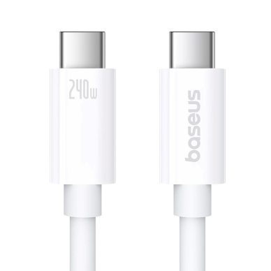 Baseus CB000068 USB-C - USB-C Kabelis 240W PD 8K 60Hz 1m - baltas