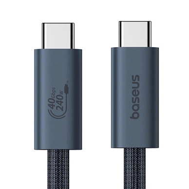 Baseus CB000068 USB-C - USB-C Kabelis 240W PD 8K 60Hz 1m - Juodas