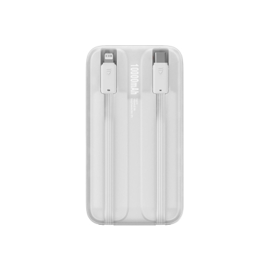 Baseus Comet Series powerbankdisplay 10000mAh 22.5W - baltas + USB-A - USB-C Kabelis 2