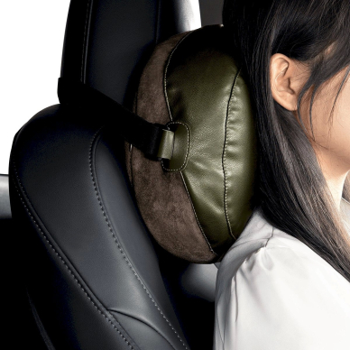 Baseus ComfortRide Series car headrest cushion2 materials - tamsiai žalias 9