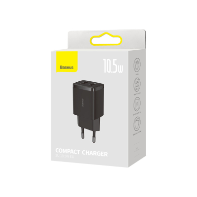 Baseus Compact Charger 2U 10.5W EU Juodas 4